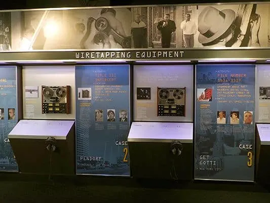 Mob Wiretapping Equipment at mob museum las vegas