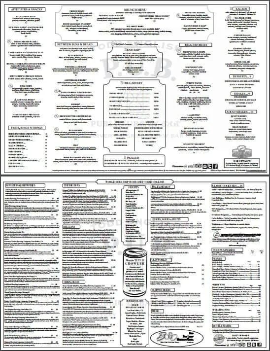 Todd English PUB menu