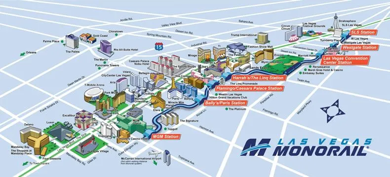 Las Vegas Monorail Map 2018