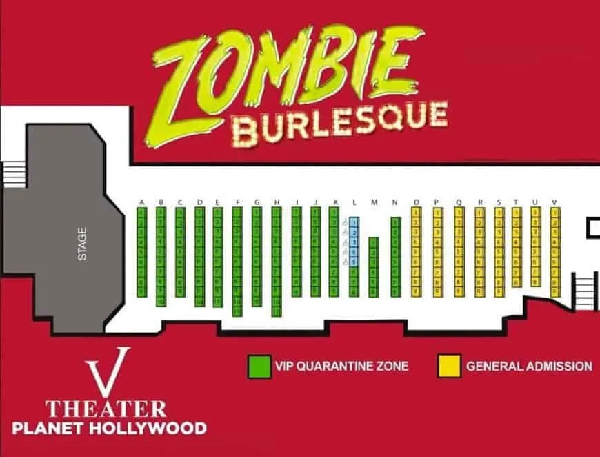 Zombie Burlesque Seating Chart