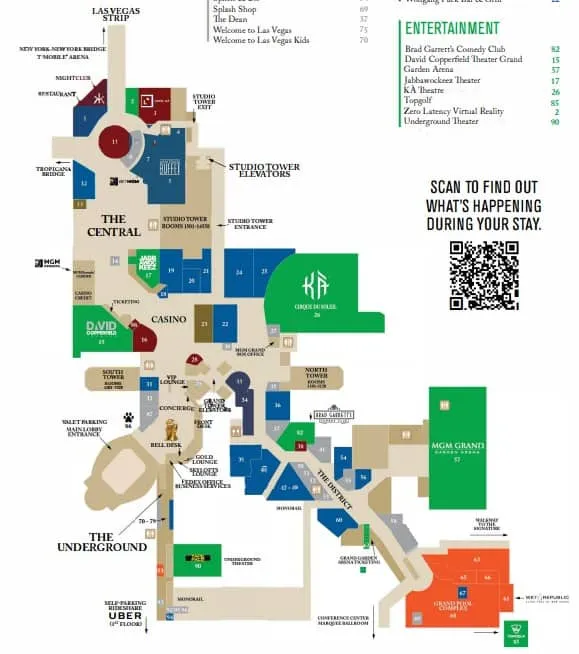 MGM Grand Map