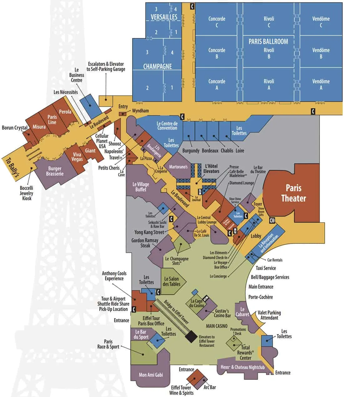 Paris Hotel Map Property Map