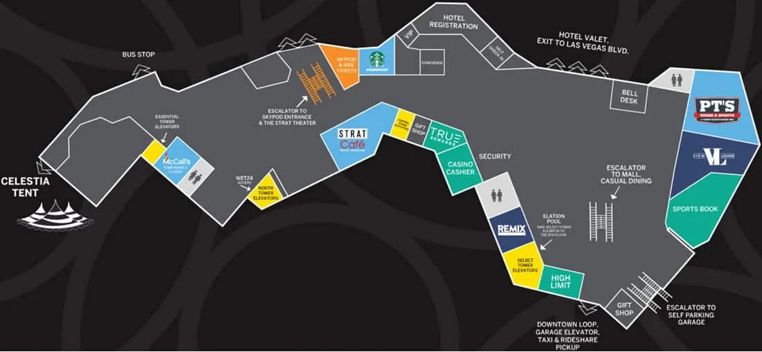 The Strat Hotel Map