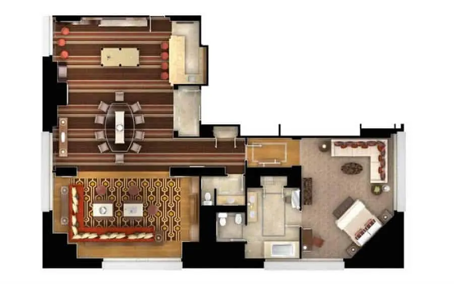 Bellagio Parlor Suite Floor Plan