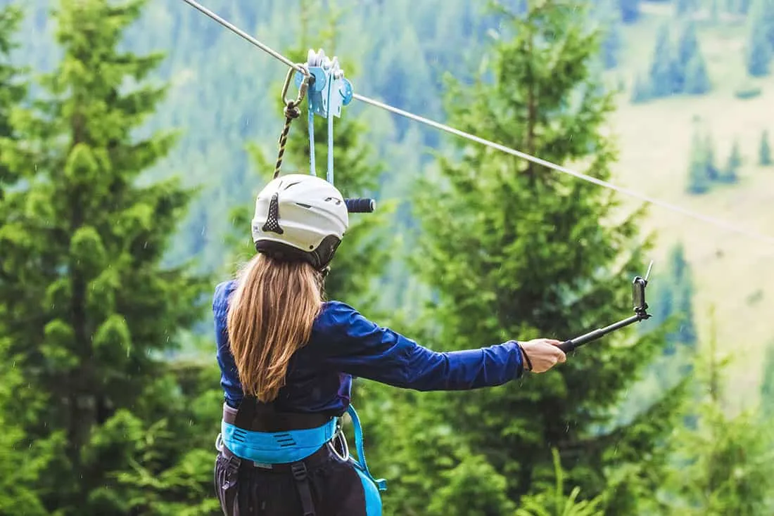 Ziplining in Vegas