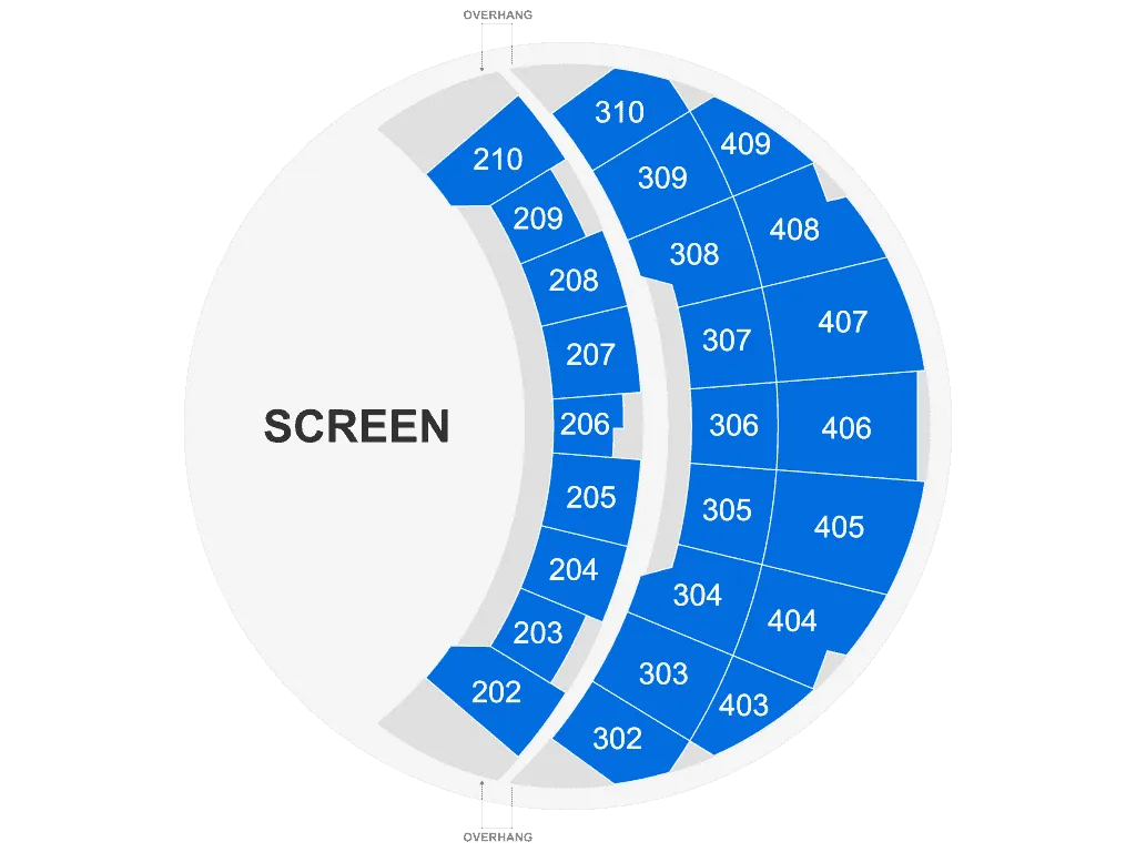 Sphere Postcard from Earth seating map