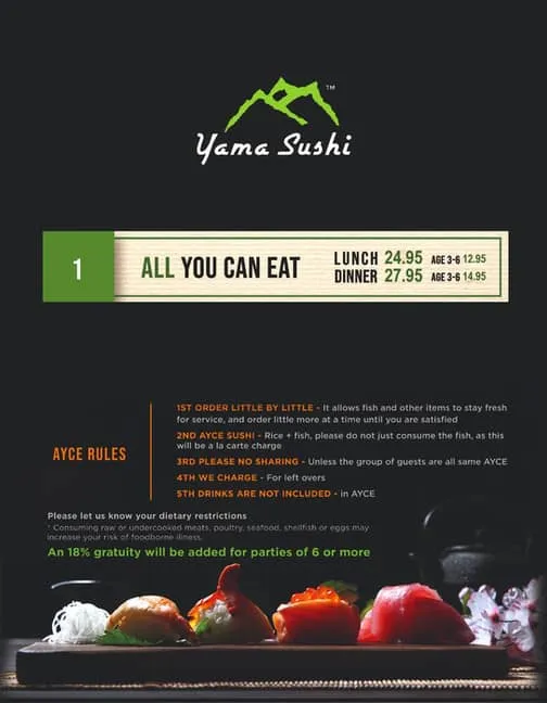 All You Can Eat at Yama Sushi