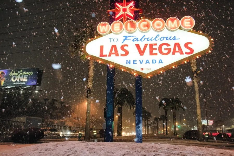 Snowfall in Las Vegas