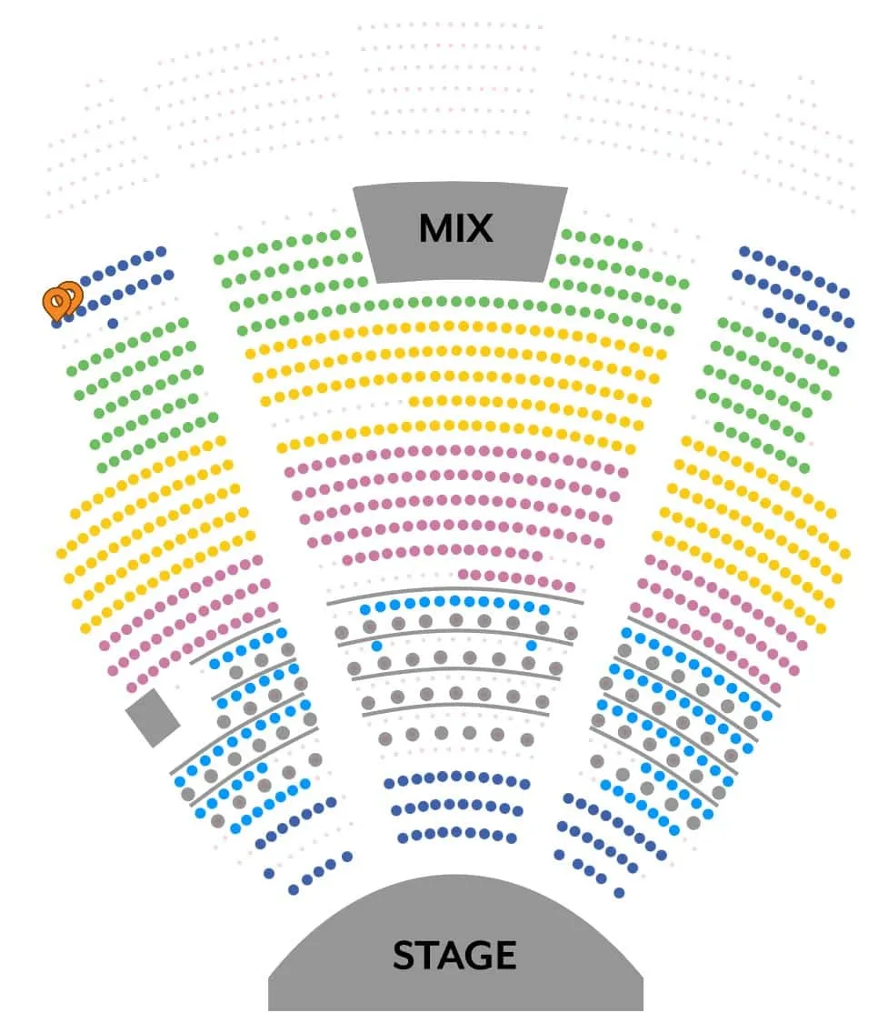 Shin Lim seating map at the Palazzo Theater in Venetian Las Vegas