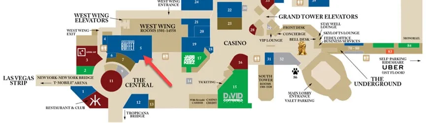 mgm grand buffet map