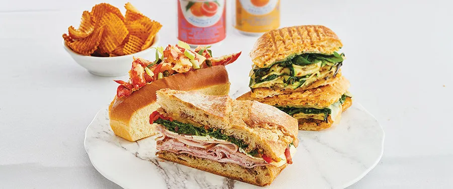 different plated sandwiches from pronto by giada located in caes