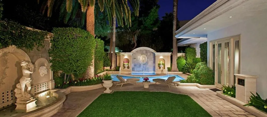 mirage villas backyard pool