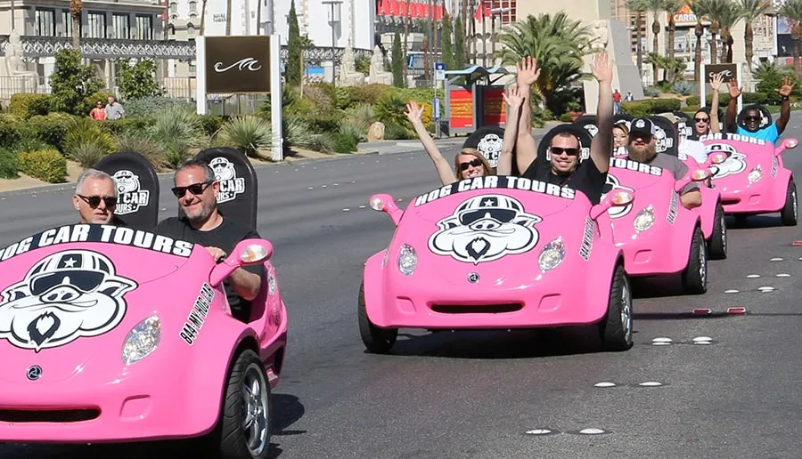 las vegas strip and downtown scooter with food tour by hog car tours