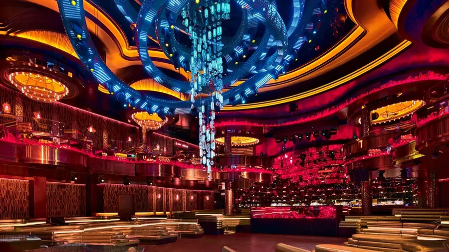 omnia main room with kinetic chanalier