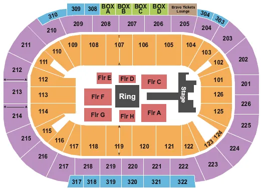 Michelob ULTRA Arena Concert Seating Chart