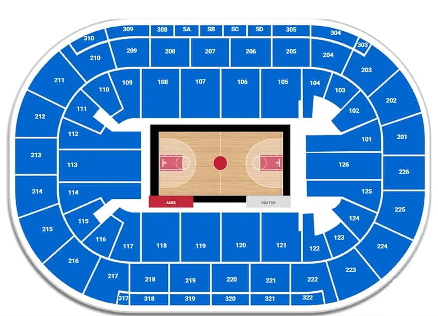 Michelob Ultra Arena Basket ball Sitting