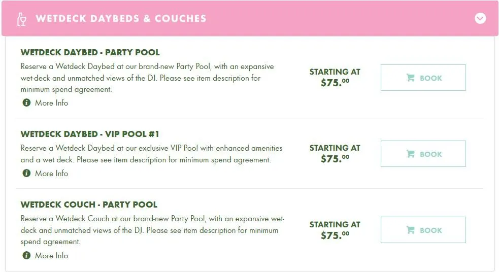 Flamingo GO Pool Wetdeck Daybeds and Couches Prices
