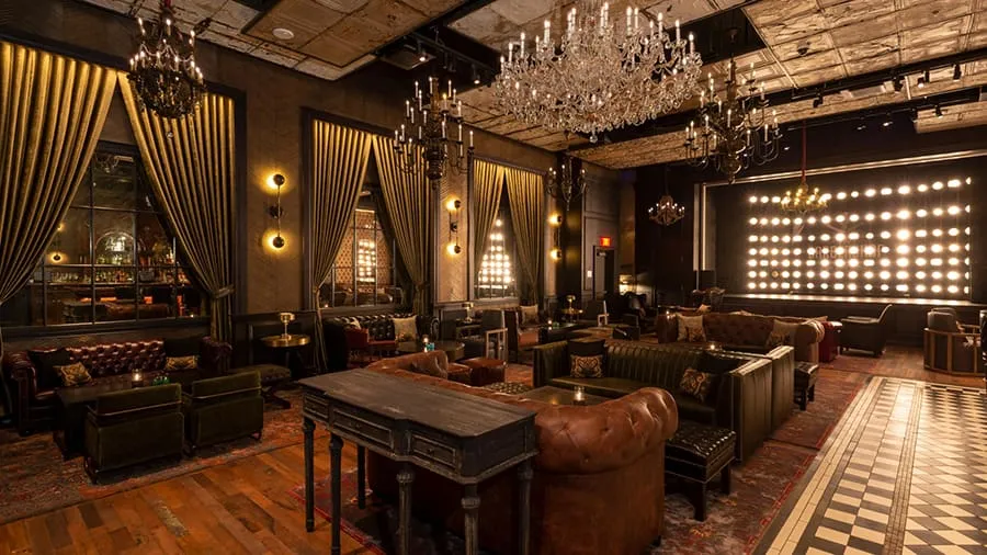 The Barbershop Cuts and Cocktails Dining Area
