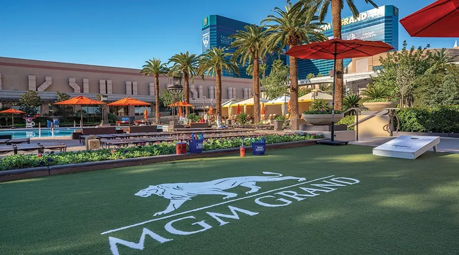 Activities at the MGM Grand Pool Complex