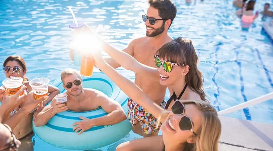 Activities at the MGM Grand Pool Complex