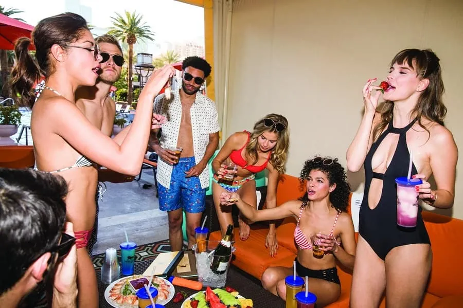 Activities at the MGM Grand Pool Complex