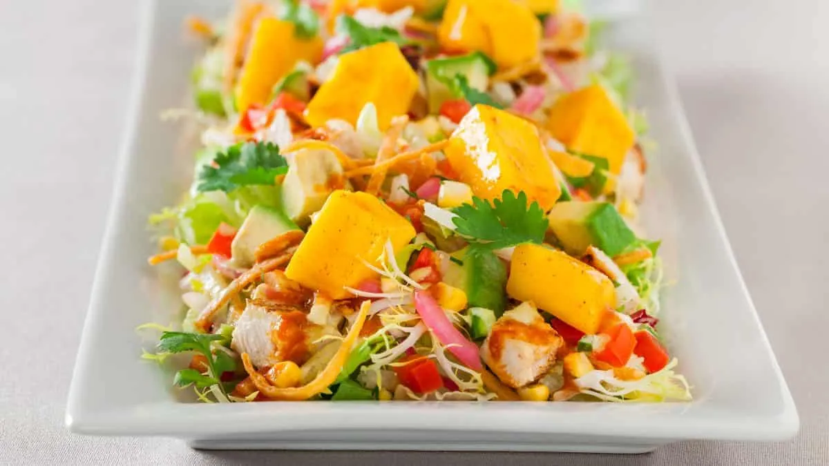 chili lime chicken and mango salad