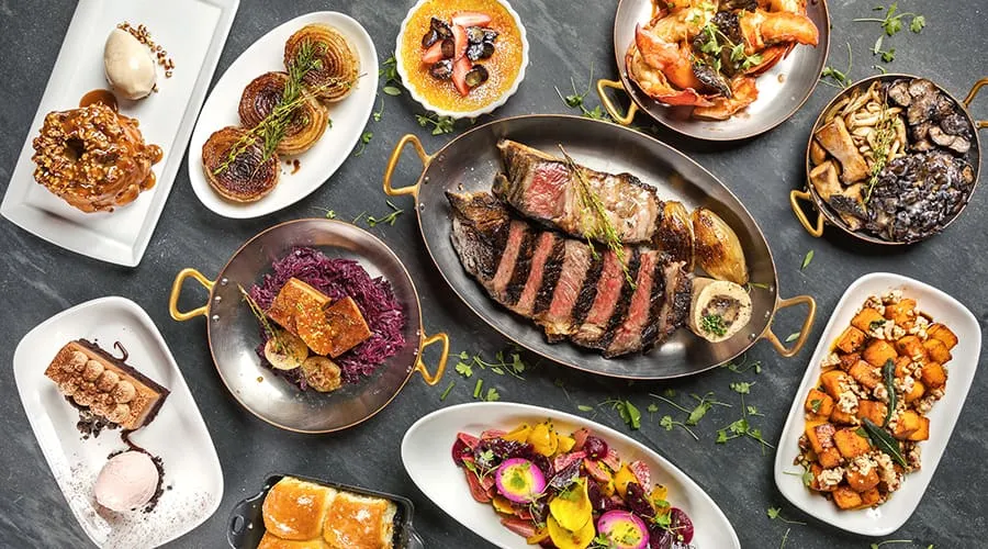 mgm grand restaurant craftsteak food assortment