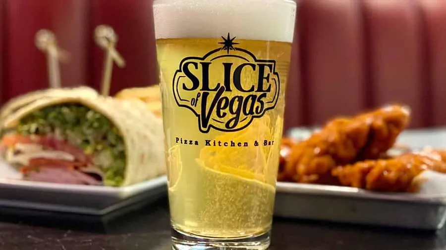 mandalay bay dining slice of vegas pint of beer