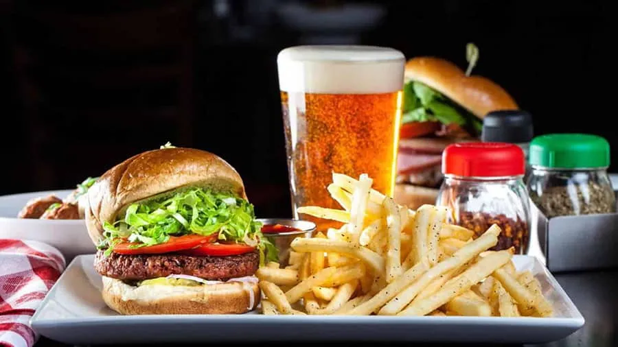 mandalay bay dining slice of vegas vegan burger