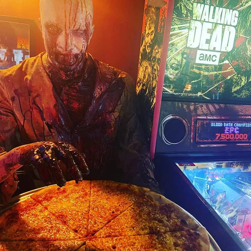 Unique Horror-Themed Menu at Sliced Pizza Shop