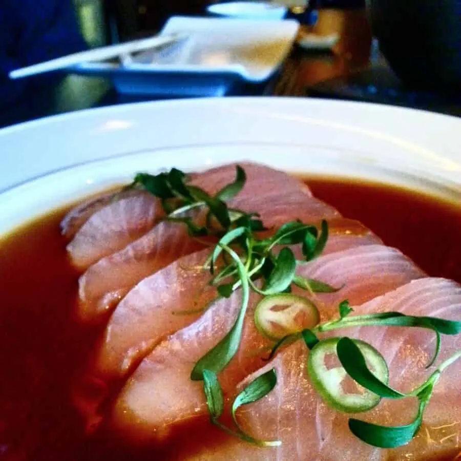 Yellowtail Sashimi at Yellowtail Bellagio