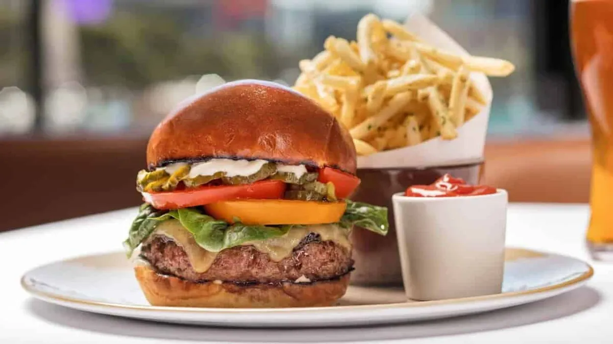 bellagio restaurant spago grilled prime beef burger