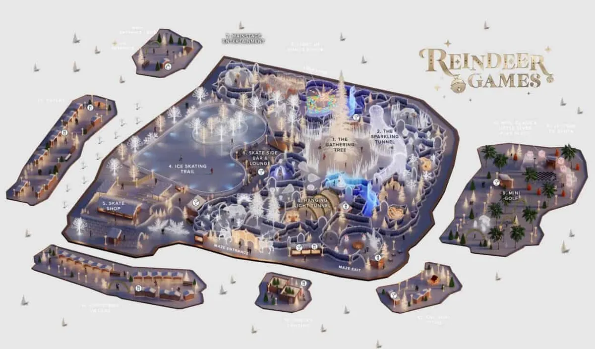 Enchant Christmas Las Vegas map