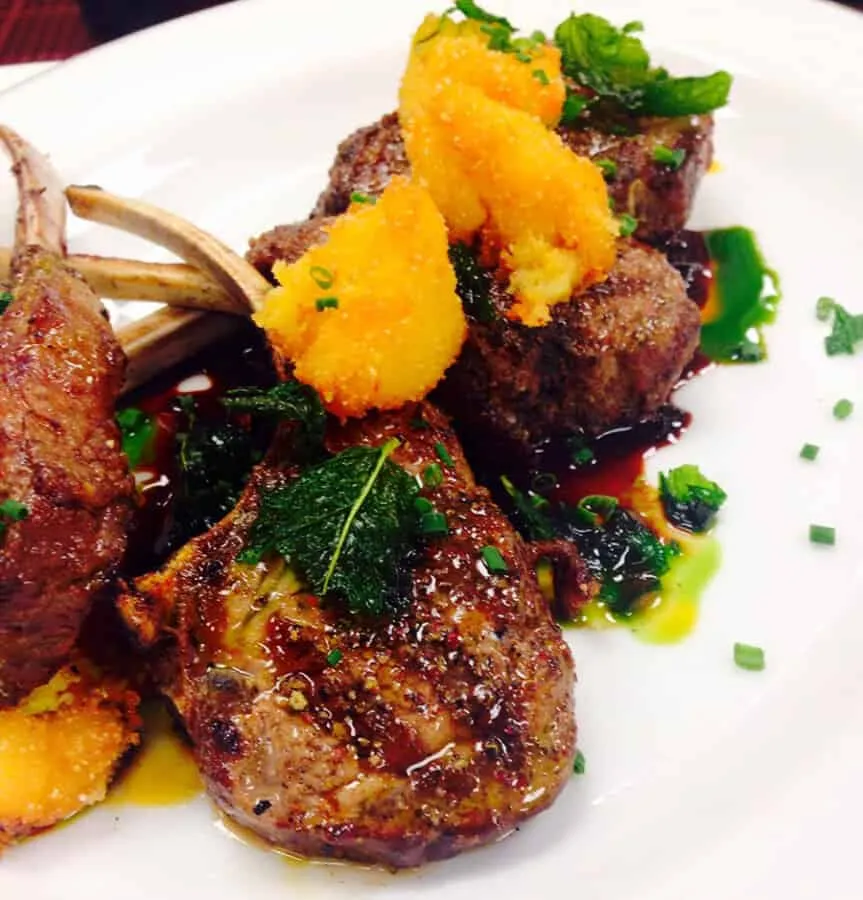 peppercorn crusted Lamb