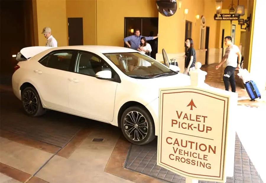 Valet Pickup at Wynn Parking
