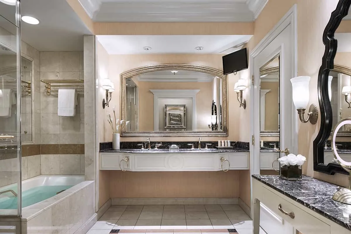 Venezia Tower Living Room Bathroom