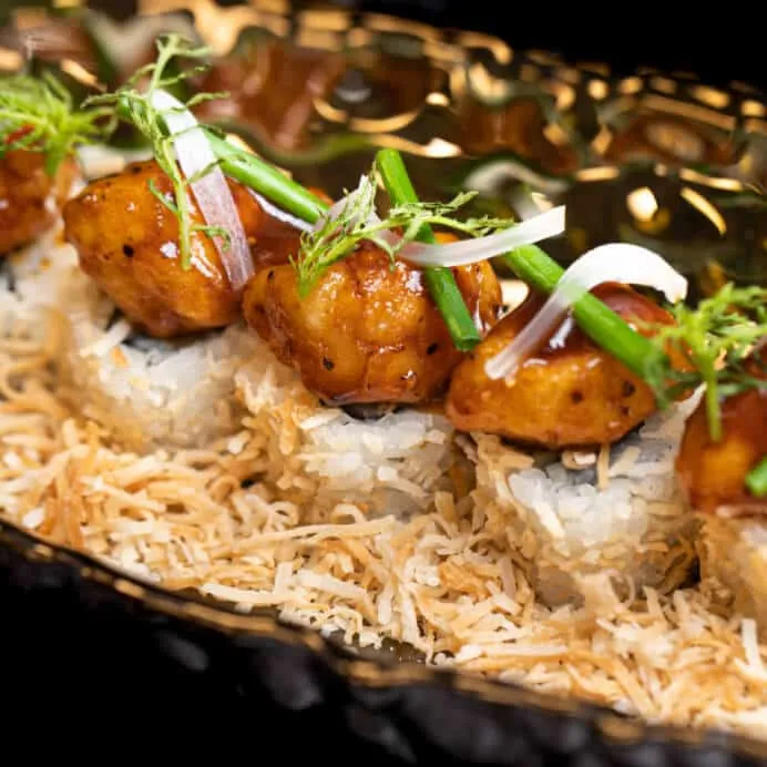 Black Pepper Shrimp Roll