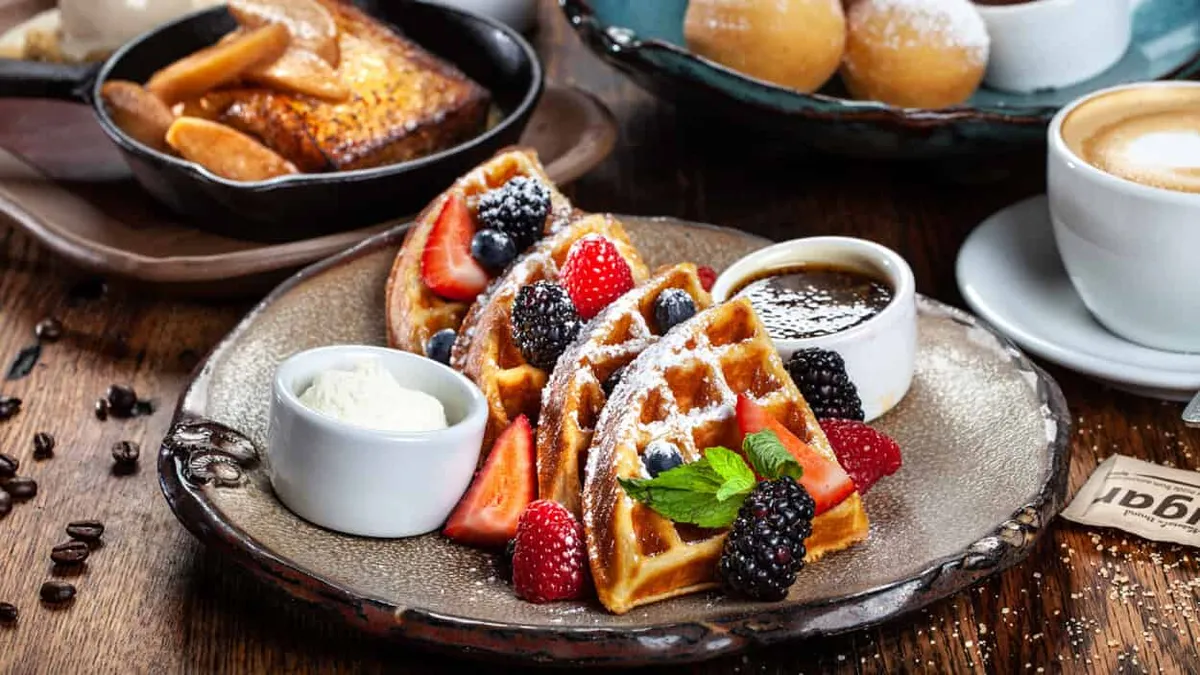 Buttermilk Waffle at Sugarcane raw bar & grill