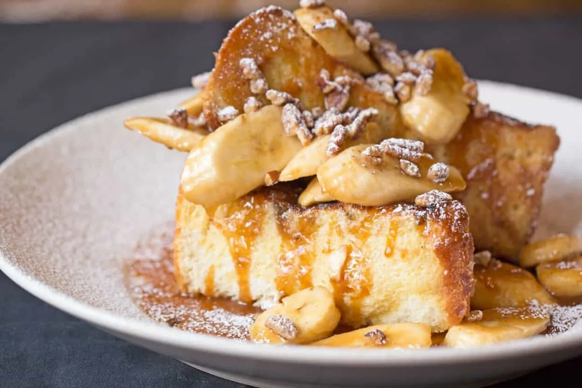 Caramel Banana Nut French Toast