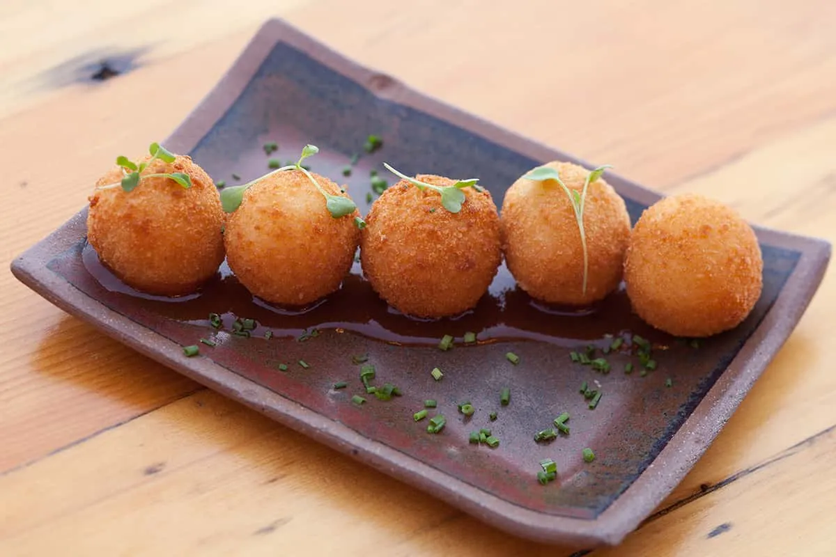 goat cheese croquettes at Sugarcane raw bar & grill