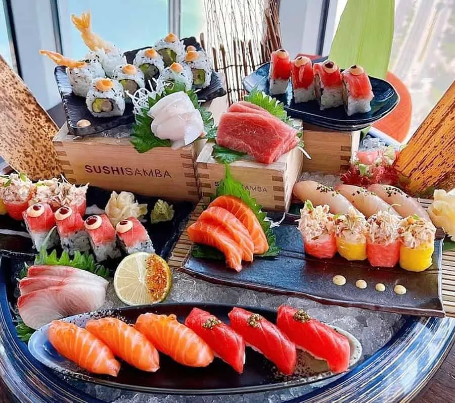 nigiri and sashimi