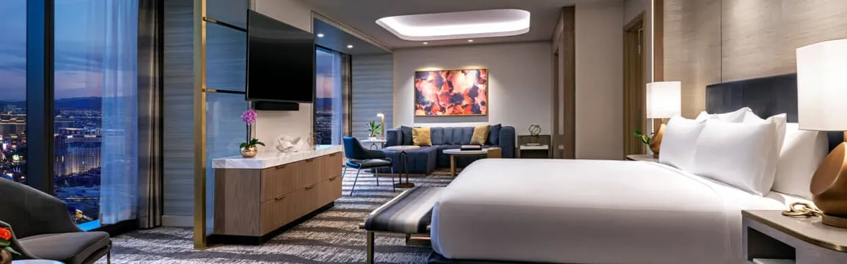Strip View Two-bedroom Presidential Suite Bedroom