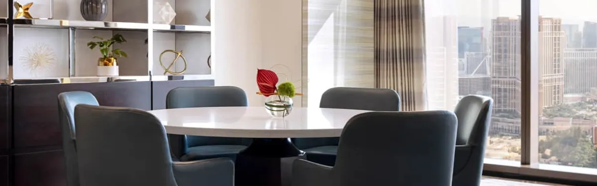 Strip View Two-bedroom Presidential Suite Dining Area