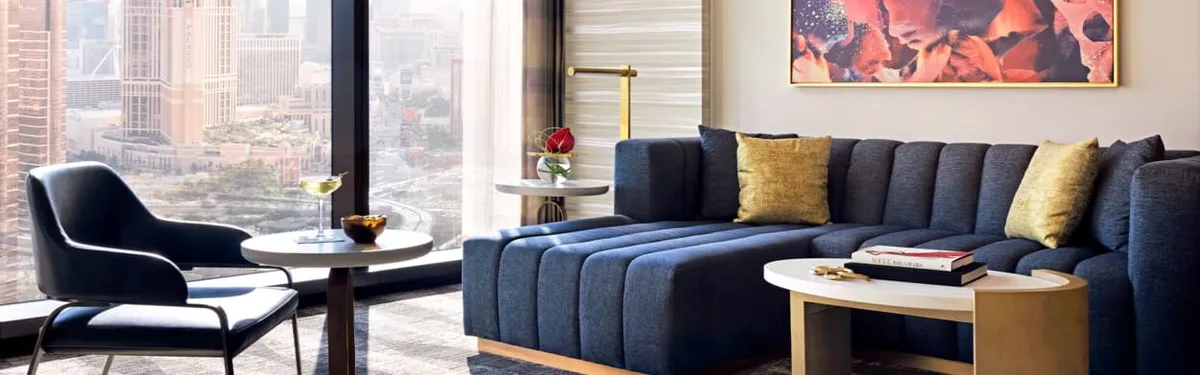 Strip View Two-bedroom Presidential Suite Living