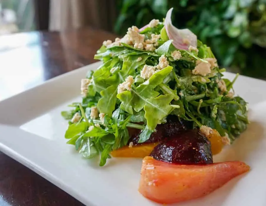 beet & Burrata salad at La Cave