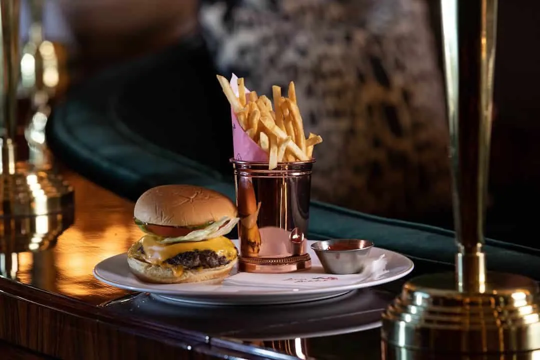Burger and Fries at-Delilah-Las Vegas