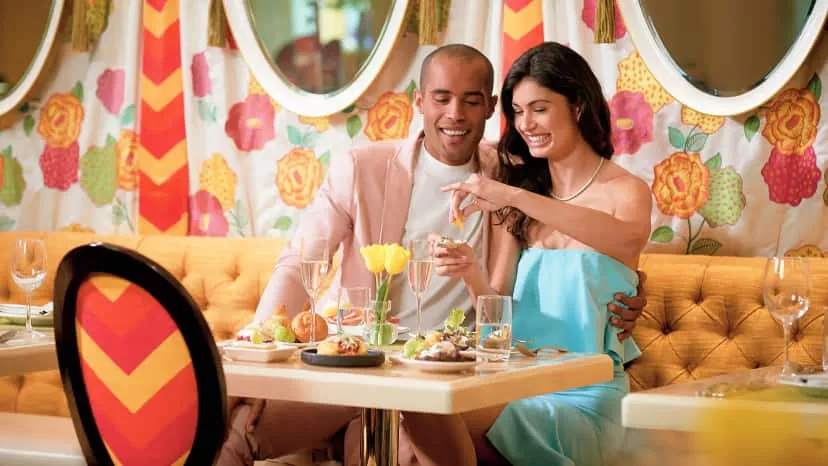 couple eating at wynn buffet las vegas
