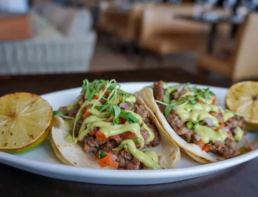 tacos at La Cave