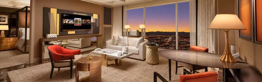 Wynn Parlor Suite Living Room CIty View