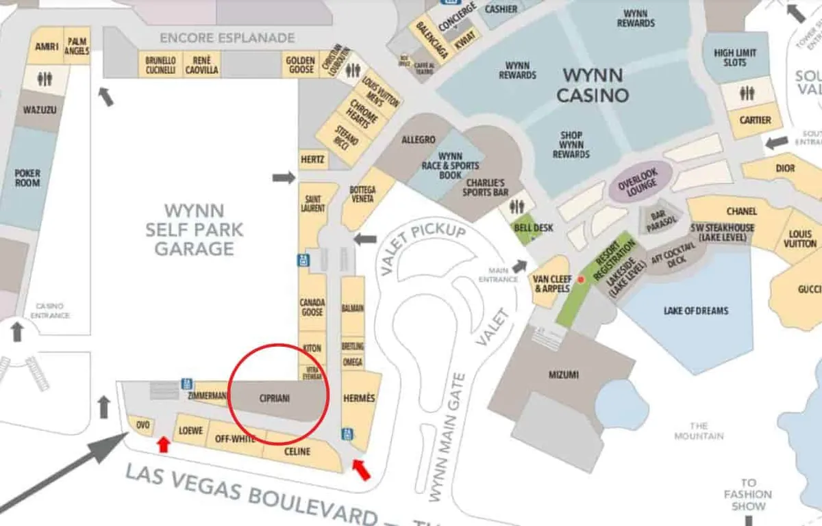 Cipriani Property Map